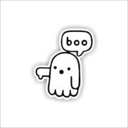 Ghost of disapproval Boo Sticker