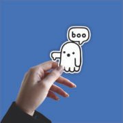 Ghost of disapproval Boo Sticker - Image 4