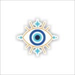 Gold evil eye Sticker
