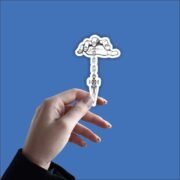 Hand with Knife Sticker - Image 2