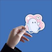 Hi - Cute Ghost Sticker - Image 3
