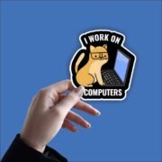 I Work On Computers Programmer - Coding Sticker - Image 2