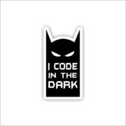 I code in the dark Sticker
