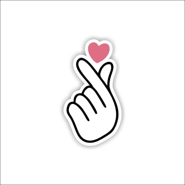 K-Pop Finger Heart K-Pop Finger Heart Sticker - Image 1