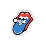 Lips with Skateboard Sticker
