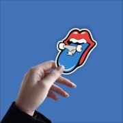 Lips with Skateboard Sticker - Image 2