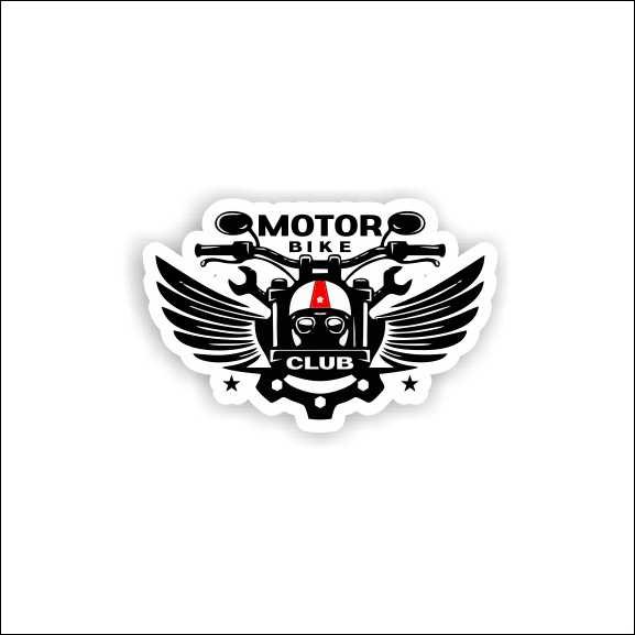 Motor bike club Motor bike club Sticker - Image 1