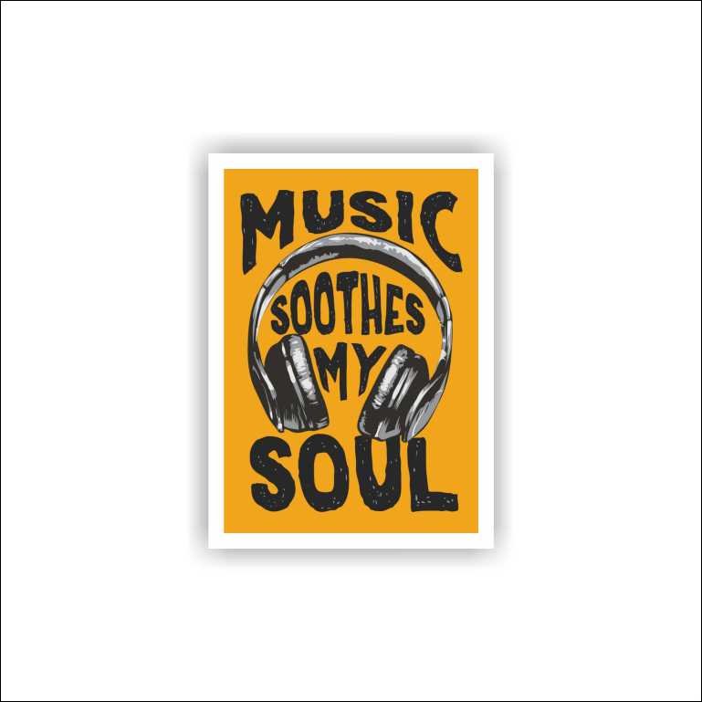 Music soothes my soul Music soothes my soul Sticker - Image 1