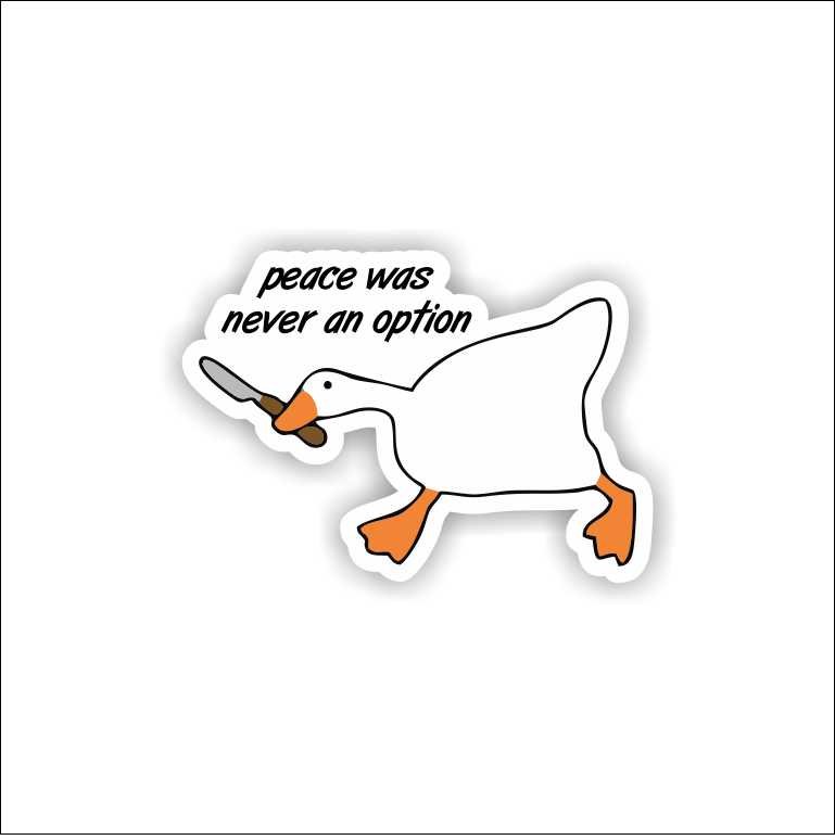 Peace was never an option Peace was never an option Sticker - Image 1