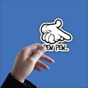 Pew Pew Sticker - Image 2