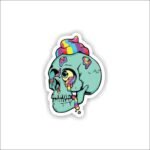 Rainbow Skull Sticker