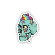 Rainbow Skull Sticker