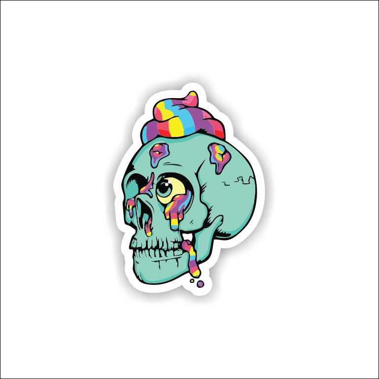 Rainbow Skull Sticker Rainbow Skull Sticker - Image 1