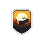 Reindeer Adventure Emblem Sticker