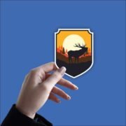 Reindeer Adventure Emblem Sticker - Image 2