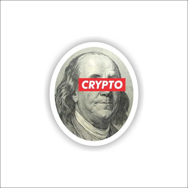 Run crypto for presdient Run crypto for president Sticker - Image 1