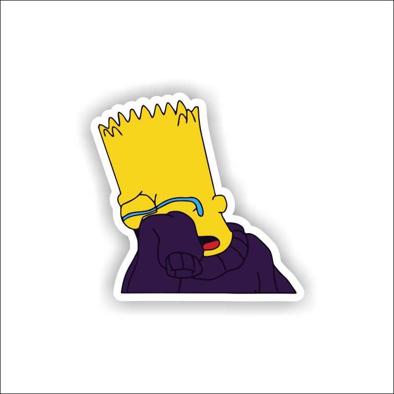 Sad Bart Sticker Sad Bart Sticker - Image 1