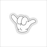 Shaka Hang Ten Sticker