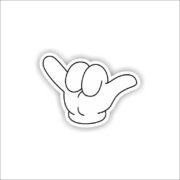 Shaka Hang Ten Sticker