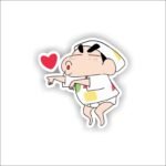Shinchan with kisses Sticker