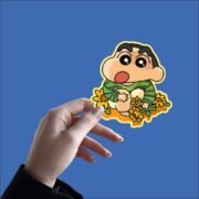 Shinchan with sunflower Sticker - Image 2