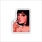 Smoke girl Sticker
