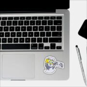 Spongebob Peeking from Greek Statue Sticker - Image 3