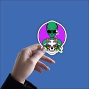 Stoned Alien Sticker - Image 4