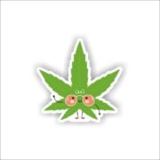 Stoned Leaf Sticker