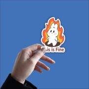 This is fine bunny Sticker - Image 2