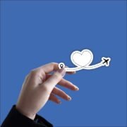 Travel Love - Flying Heart Sticker - Image 2