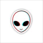 Trippy Alien Sticker