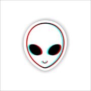Trippy Alien Sticker