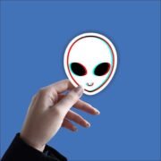 Trippy Alien Sticker - Image 2