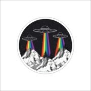 Trippy ufo sticker