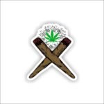 Weed Cross Sticker
