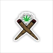 Weed Cross Sticker