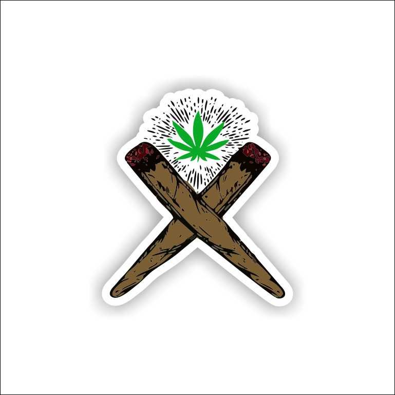 Weed Cross Sticker Weed Cross Sticker - Image 1