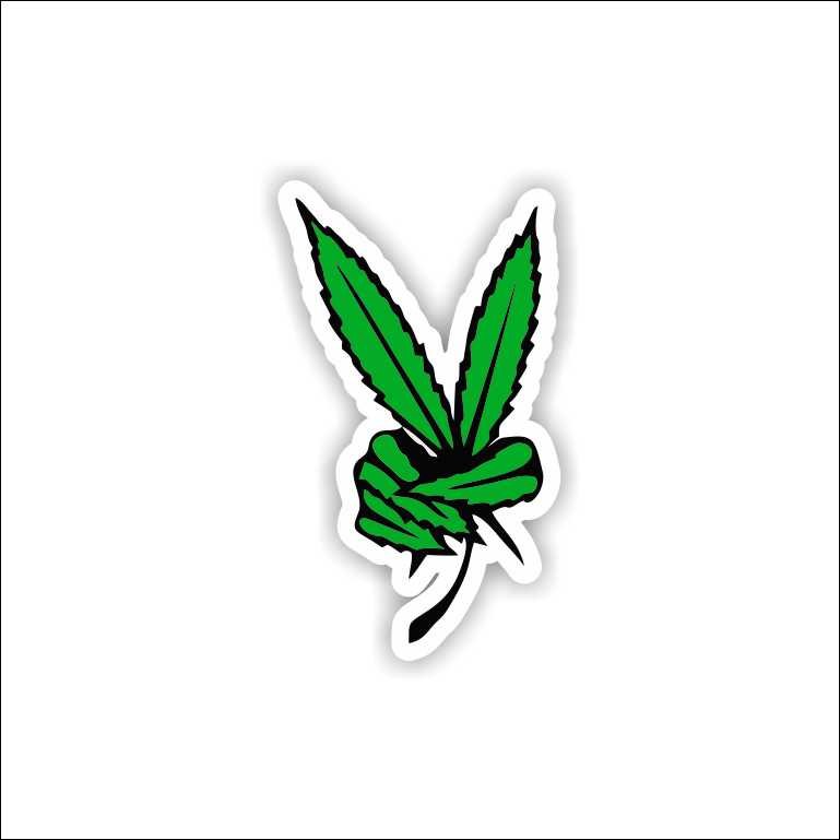 Weed Peace Weed Peace Sticker - Image 1