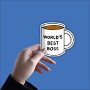 World's best boss mug Sticker - Image 4