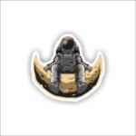 Astronut on moon Sticker