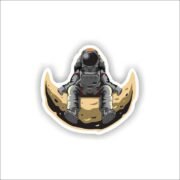 Astronut on moon Sticker