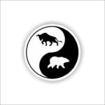 Bull and bear Sticker