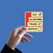Eat sleep trade repeat Sticker - Image 4