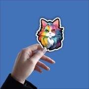 Illustrated cat Sticker - Image 2
