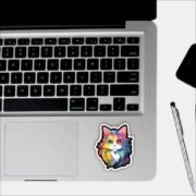 Illustrated cat Sticker - Image 3