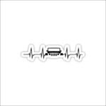 Jeep heartbeat Sticker