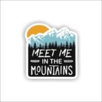 Meet in the mountain Sticker