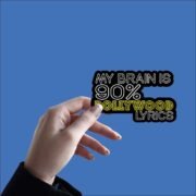 My brain is 90% bollywood lyrics Sticker - Image 2