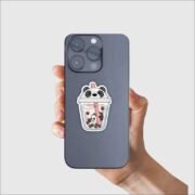 panda swimming in ice tea Sticker - Image 4